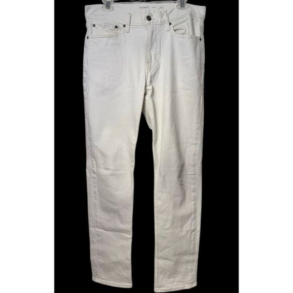 Old Navy Jeans 32 X 32 Men’s 5-Pocket White Slim Built In Flex Sz. - Picture 2 of 7